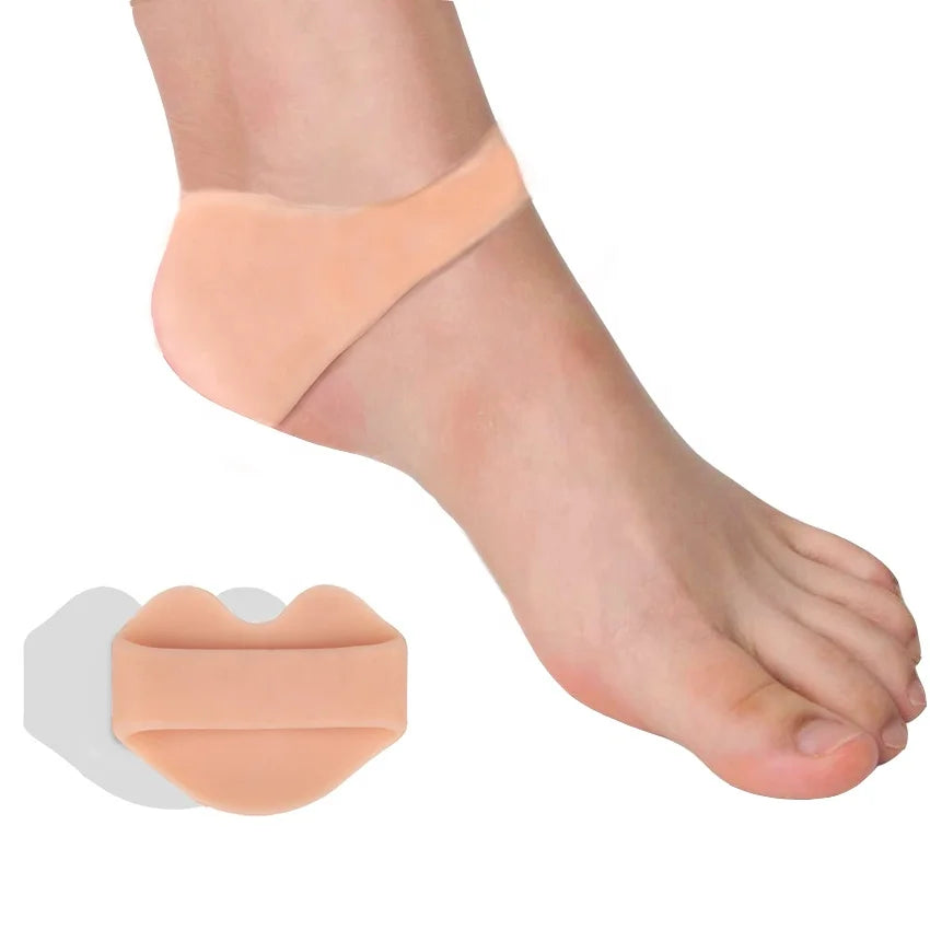 Gel Heel Protectors Sleeves Pads Gel Cushion Socks Support Back Foot Sleeves for Plantar Fasciitis Insoles Heel Pain Relief