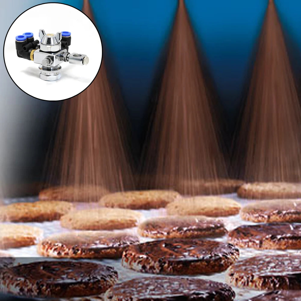 DK6 Automatic air Water Fog Atomizing Spray Nozzle for Chocolate Painting System