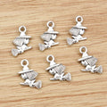 30pcs 16x10mm Antique Silver Plated Cute Witch Small Handmade Charms Pendant:DIY Jewelry Findings for Bracelet Necklace MegaBDM