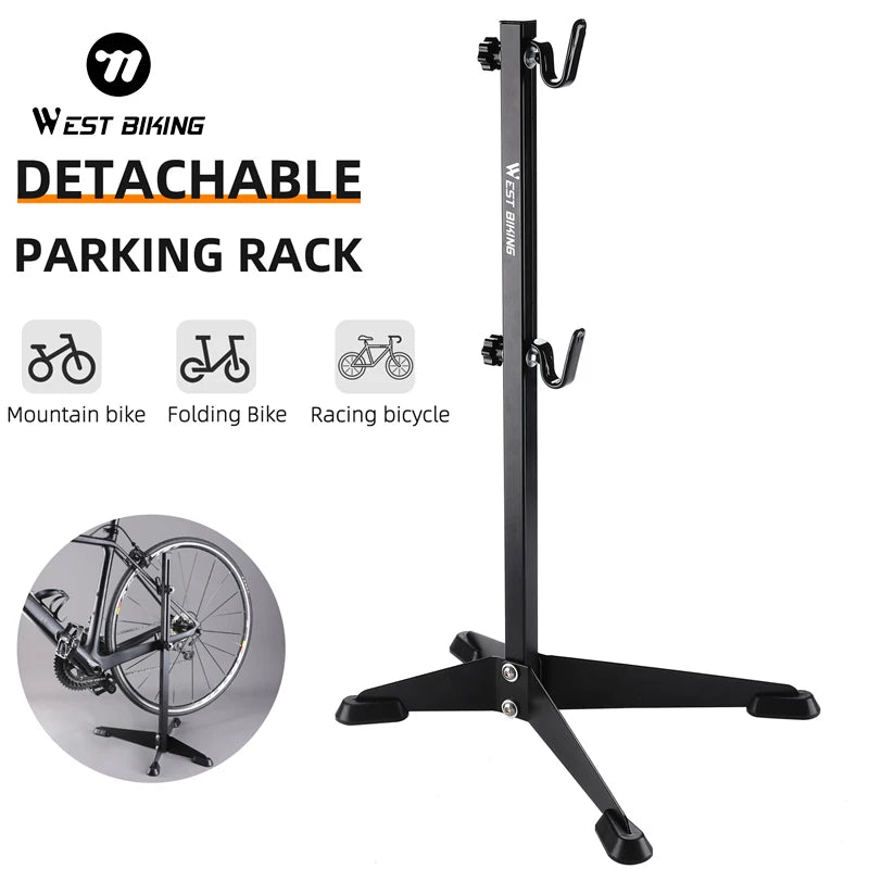 WEST BIKING Mountain Bike Parking Rack Bicycle Detachable Rack Folding Bicycle High Strength Iron Durable Bike Parking Rack
