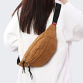 OEM Corduroy Travel Chest Crossbody Fanny Pack Retro Outdoor Stylish Sport Waist Bag Customized Practical Belt Bum Hip Belly Bag