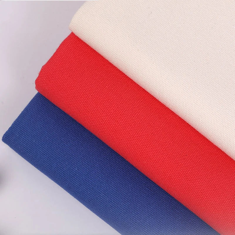 Factory Cheap Price 340gsm Duck Cotton Canvas Fabric Organic Plain Woven Heavyweight for Bags Shirts Dresses-for Boys Girls