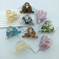 Hair Accessories With Beautiful Flower Luxury Temperament Bow Butterfly Cellulose Acetate Hair Claw Clip for Women Girls