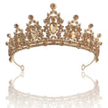 OEM Baroque Fashion Coronas Para Reinas De Belleza 15cm Wedding Tiara Bridal Crown Popular Alloy Rhinestones Head Piece Tiara