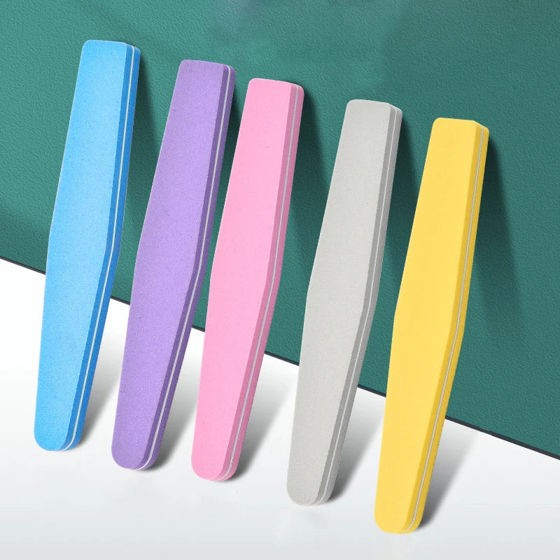 Nail Supplies Double-sided Strip Multicolor Sponge Double Sided Grinding Polishing Nail Buffer for At-home Manicure
