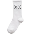 Black and White Mid Tube Socks Pure Cotton Sports Socks for Men and Women Simple and Versatile Casual Socks