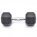 Hexagonal Home Gym Hex Dumbells 5 Kgs Steel Rubber Weights 2.5kg to 30kg Custom logo