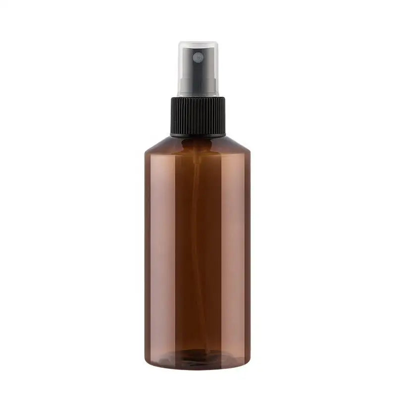 Top Selling 50ml 100ml 150ml 200ml 500ml Dark Green Amber PET Plastic Slant Shoulder Sprayer Bottles