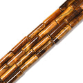 4x13mm Yellow Tiger Eye Cylinder Tube Gemstone Loose Beads for Jewelry Making