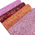 Christmas Chunky Glitter Vinyl Fabric for Shoes Bags Bows