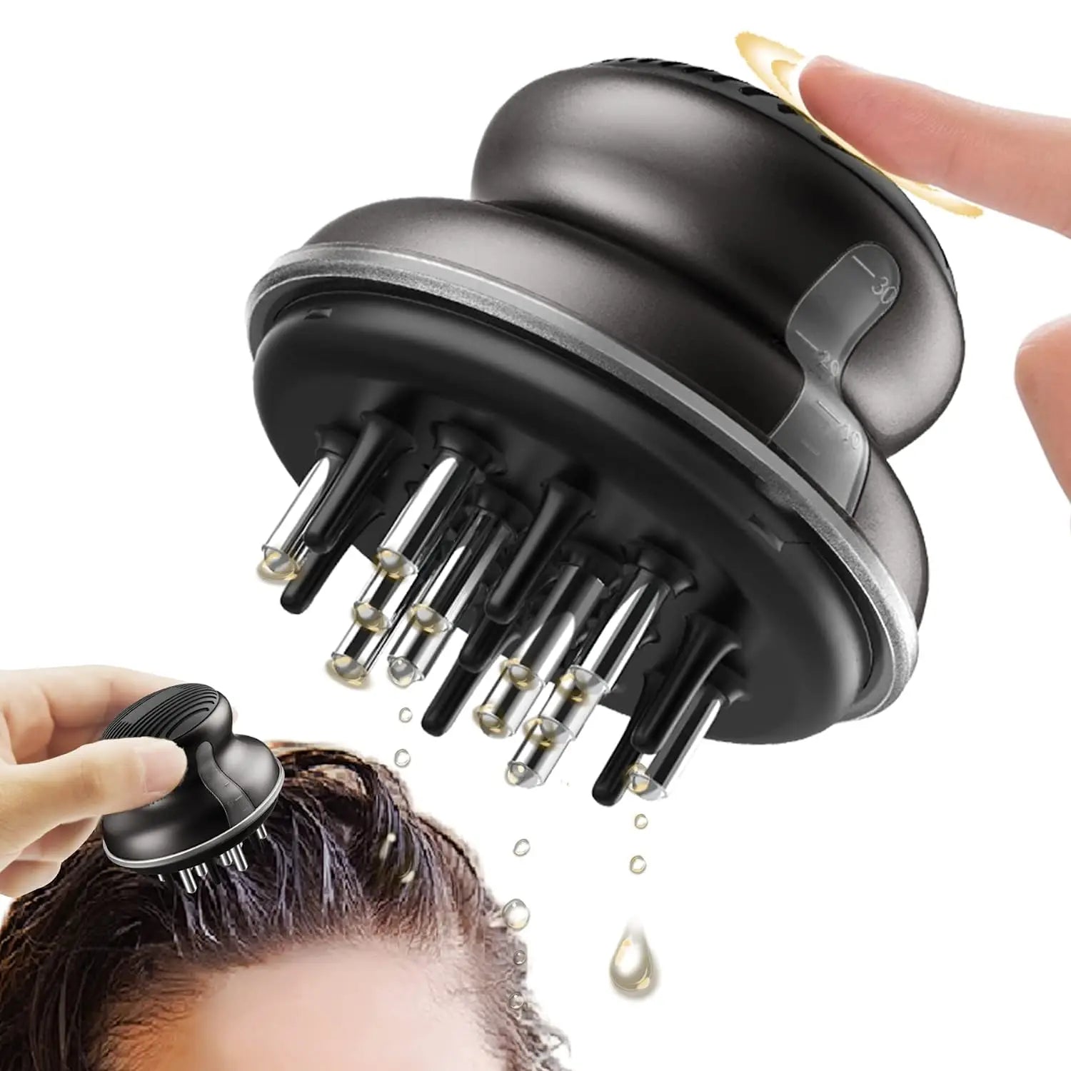Factory Wholesale Home Use Liquid Comb Dispensing Scalp Applicator Steel Wholesale Pressing Waterproof Hair Brush and Comb