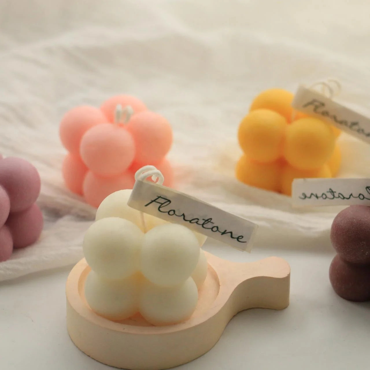 5 Colors Customized Scents Cute Warm Fruit Shaped Eco-Friendly Soy Wax Bedroom Ornaments Handmade Holiday Bars Party