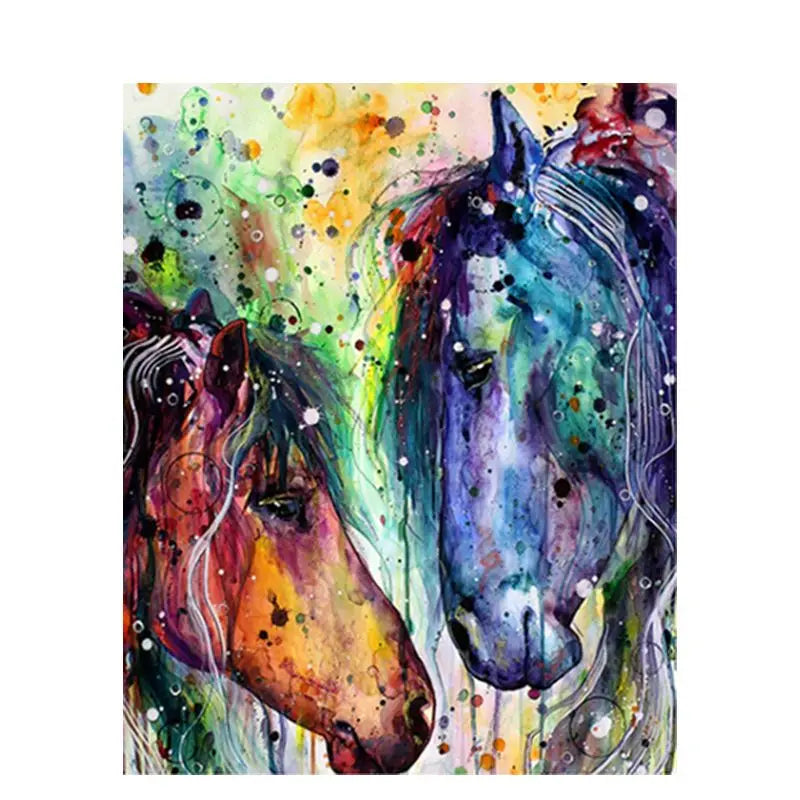 CHENISTORY 991443  Color Horse Head Painting by Numbers No Frame for Adult with Kid