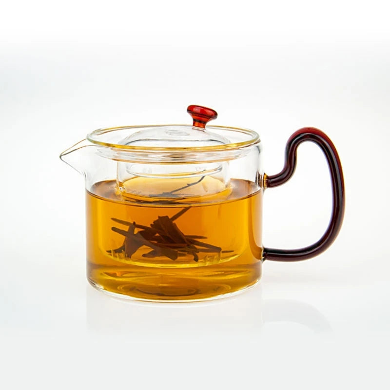 High Temperature Resistant Glass Teapot Household Fruit - Blossom Tea Teapot With Filtered Glass