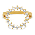 Milskye Fashion Light Gentle Jewelry Engagement 18k Gold Plated  925 Silver Delicate Infinity Diamond Circle Rings