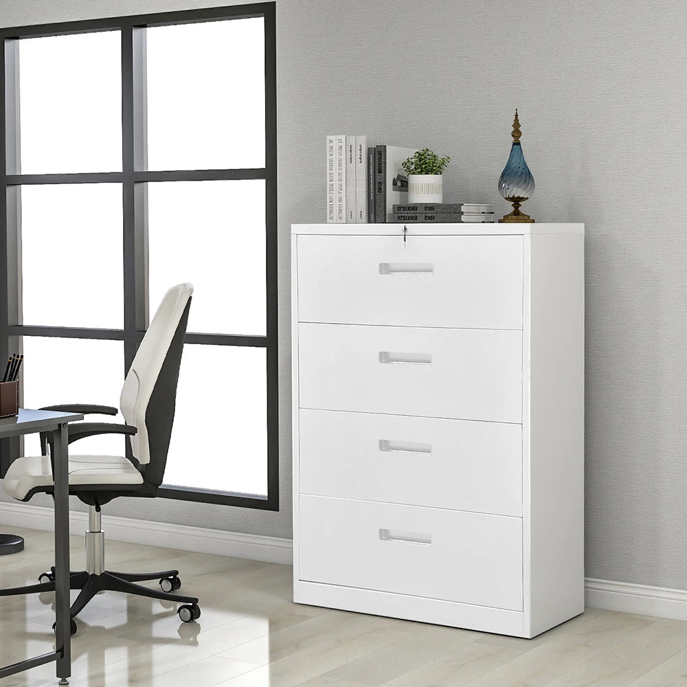 Customized Office Steel Storage Lateral File Cabinet Metal 4 Drawer Filing Steel Cabinets