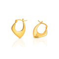 Chris April Stylish Jewelry 316L Stainless Steel Pvd Gold Plated Non-tarnish Geometric Hoop Earrings