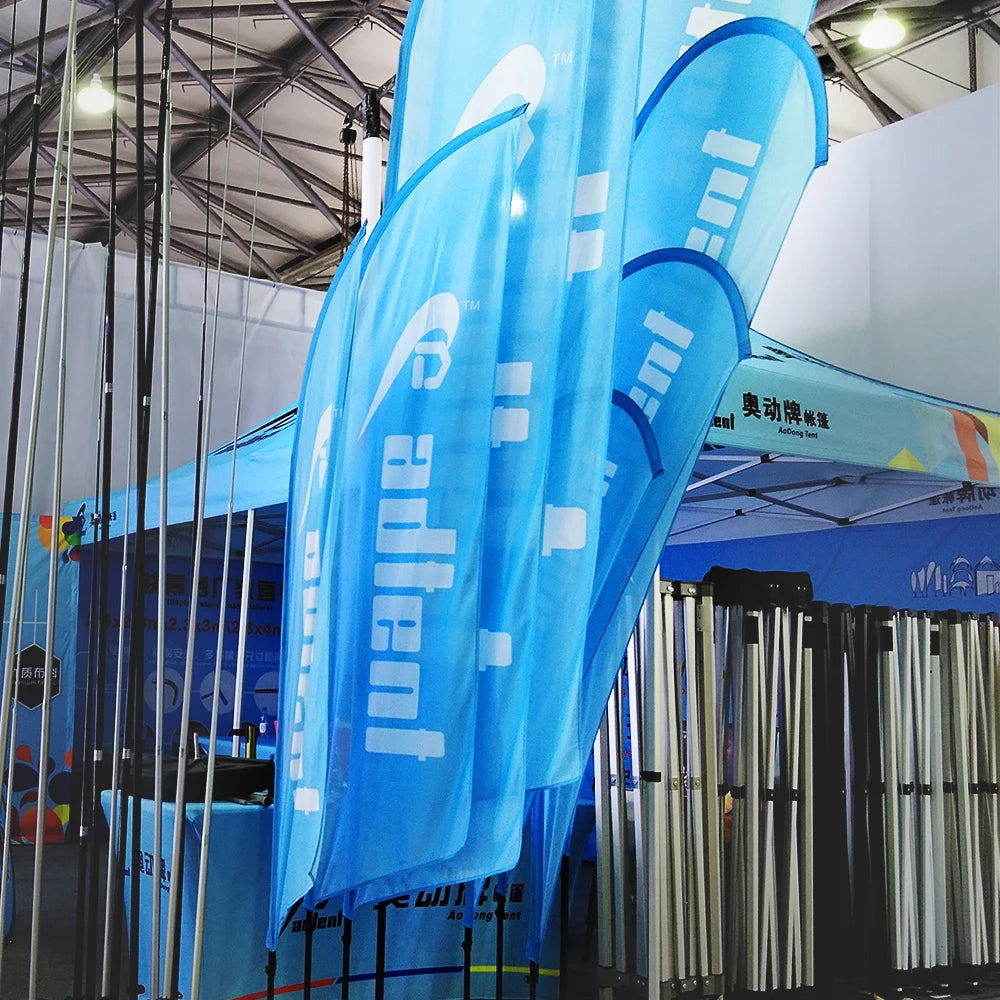 Wai Kwan Factory Outlet Outdoor 4.5M Custom Print Event Flying Beach Feather Flag Banner