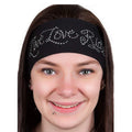 MIO Fashion New Wide Yoga Elastic Hair Bands Fashion Personality Rhinestone Headband Workout Running Sports Non Slip Headbands