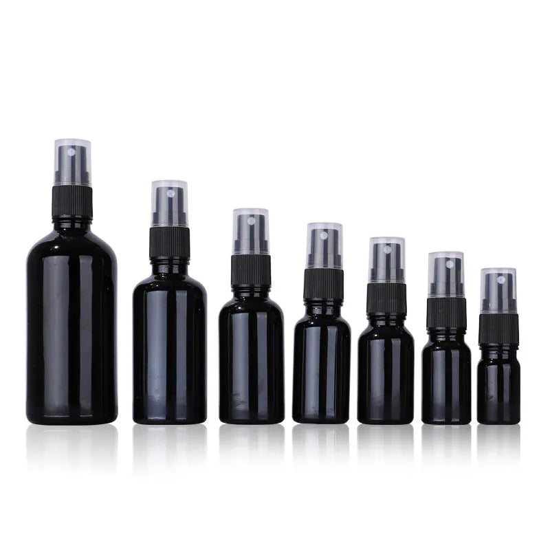 Low MOQ 5ml 15ml 20ml Round Clear Lid Cosmetic Bottle with Black Pump Sealing Type 100pcs