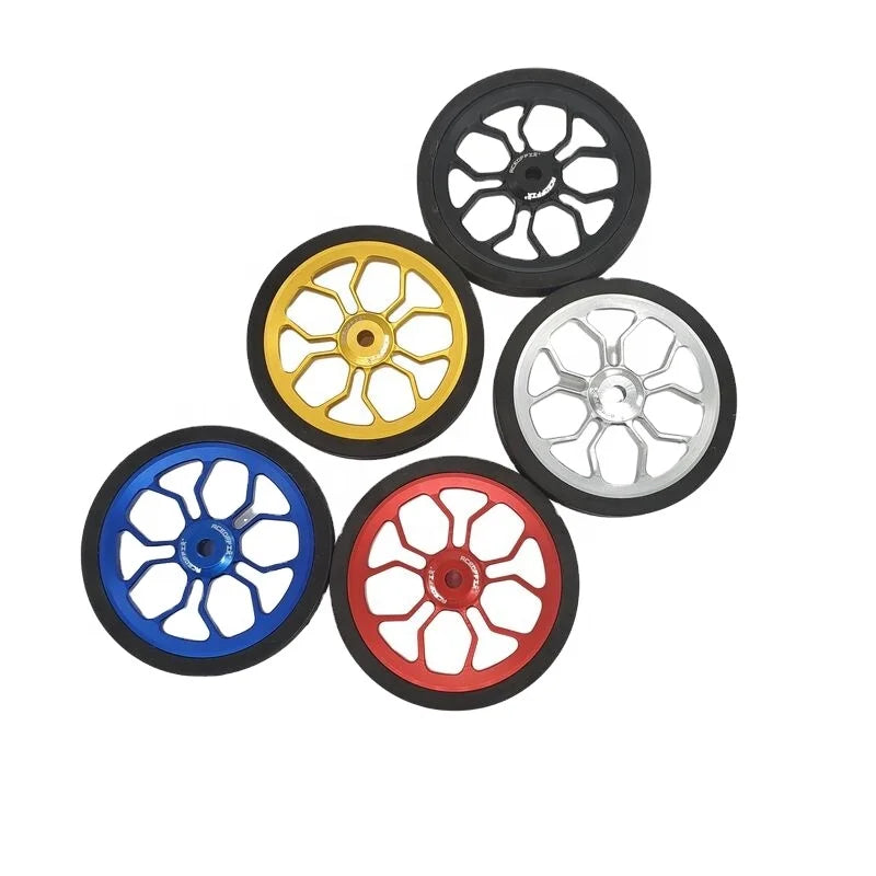 LP for Litepro Bike Rear Rack Easy Wheel 82mm Modified Aluminum Alloy Easywheel for Folding Bike