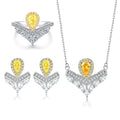 Improve Temperament Zircon Engagement Party Wedding Earrings Women's 925 Sterling Silver Trendy Jewelry Sets