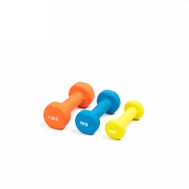 Factory Wholesale Cast Iron Gym Training Exercise Colorful Hex Spherical Neoprene Dumbbell MegaBDM