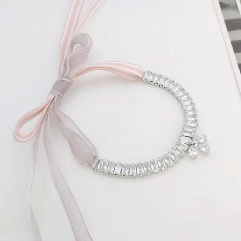 Wholesale Stocked Woman Girl Pet Dog Cat Big Crystal Rhinestone Tie Choker Necklace