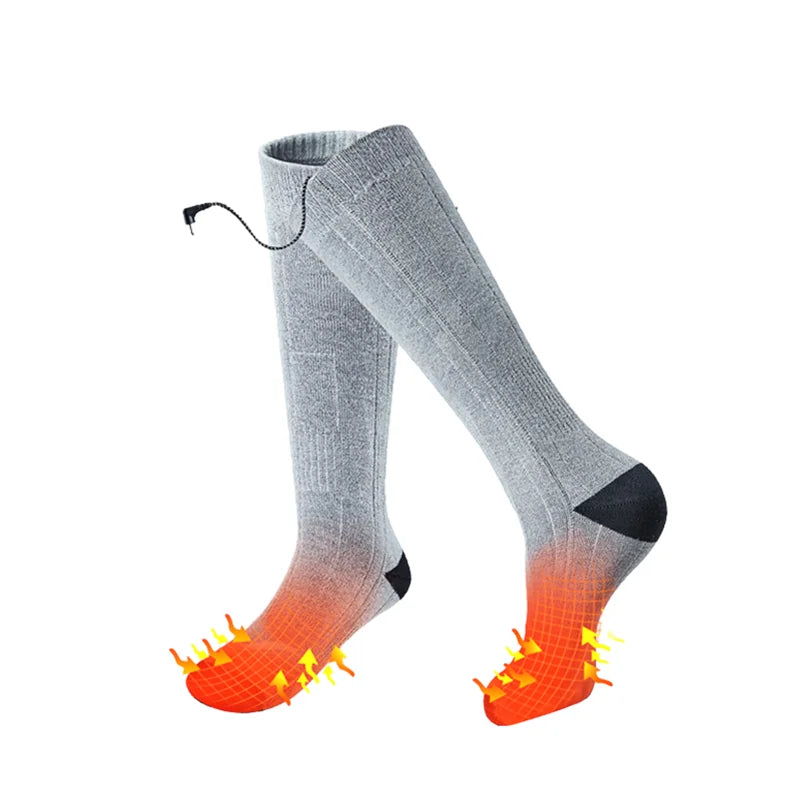 Factory Custom Winter Outdoor Heated Sock Rechargeable Battery Usb Self-Heating Socks