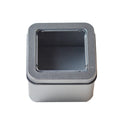 Best Selling Wholesale Silver Square Watch Tin Box with Window Custom Logo Printed Crafts Candles Made High Quality Tin Plate
