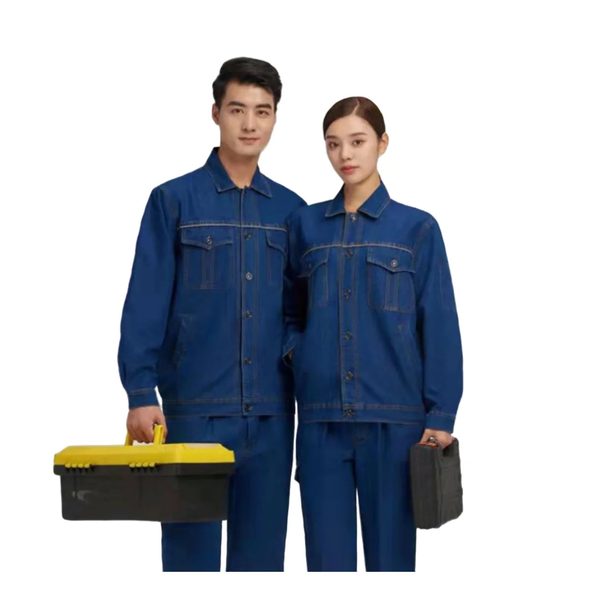 65% Cotton 35% Polyester Long Sleeve Summer Work Jeans for Men Work Jacket Custom