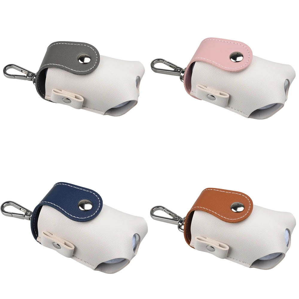 Wholesale PU Leather Mini Portable Pocket Golf Ball Pouch with Hook Durable Golf Accessories Storage
