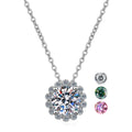 Luxury 925 Sterling Silver Necklace for Women 1ct Moissanite Gemstone Pendant Customizable Luxury Jewelry