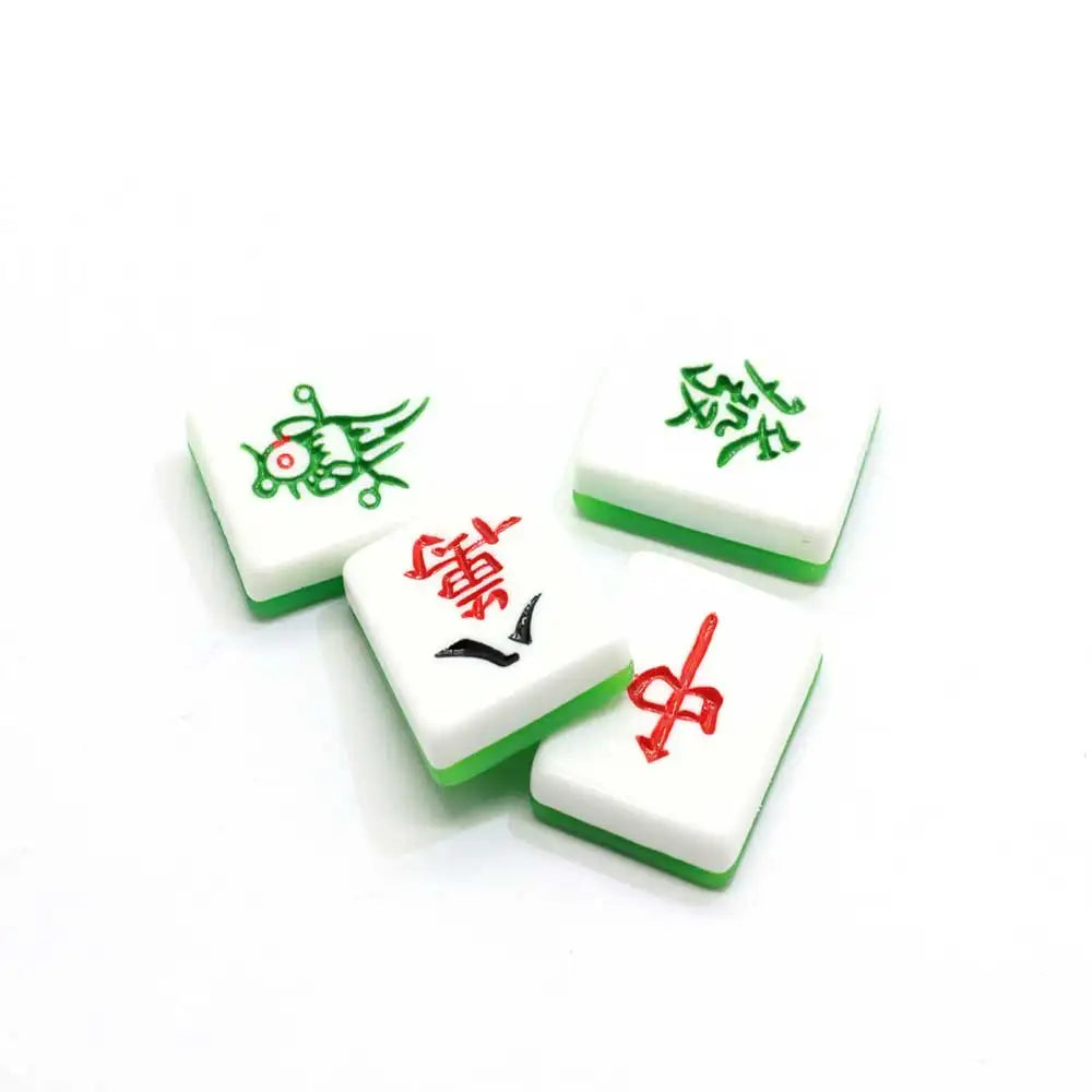 Chinese Game Mahjong Tiles Resin Cabochon for Party Decoration Key Chain Phone Chain Accessories