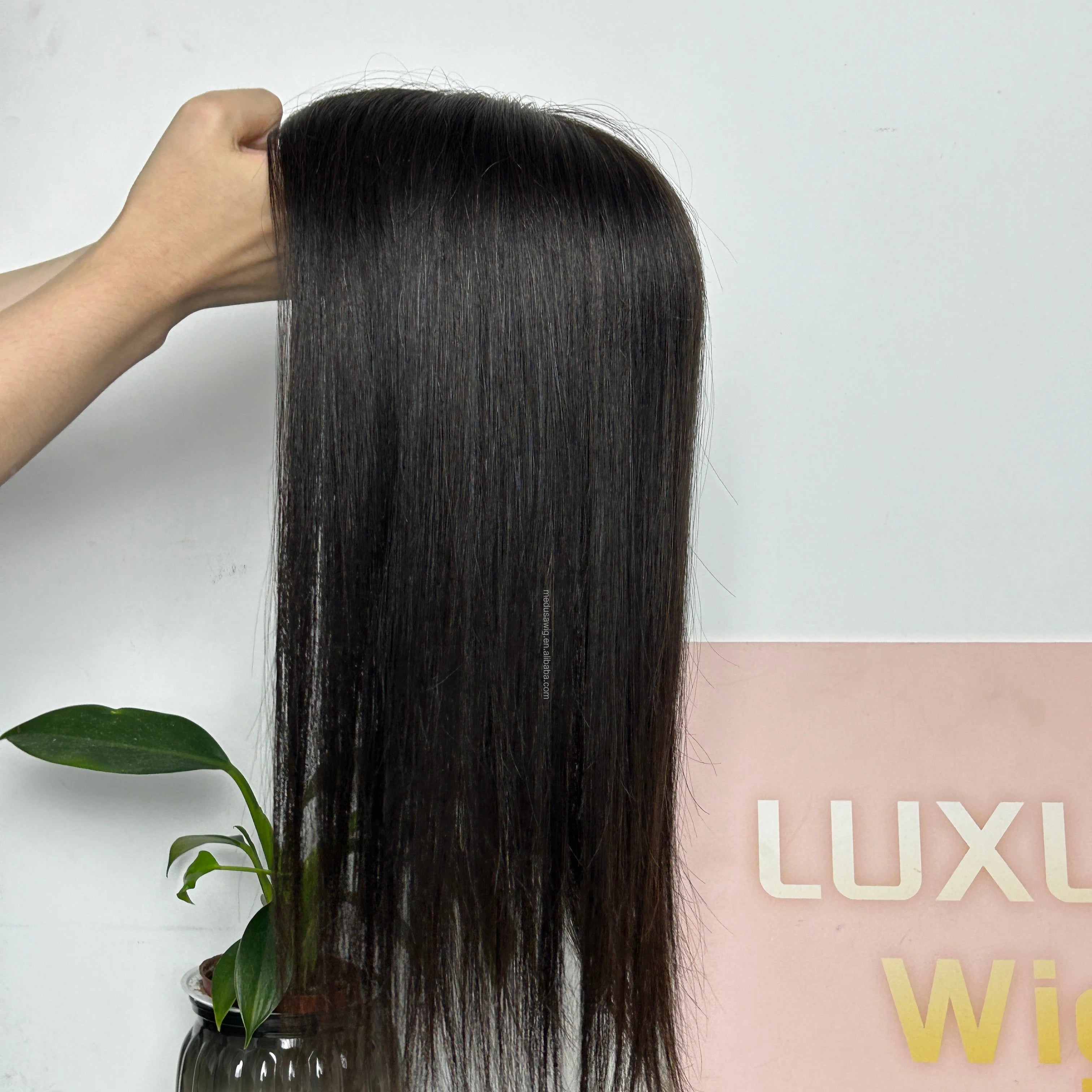 Human Hair Toupee Fully Hand Tied Silk Base Topper Top Hair Piece Brown Color Virgin European Remy Human Hair Topper