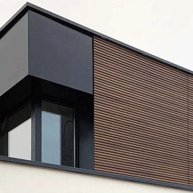 European Style 219x26mm Waterproof Fluted Outdoor Exterior Decorate Wall Panel Wood Plastic Composite WPC Wall Cladding Panel
