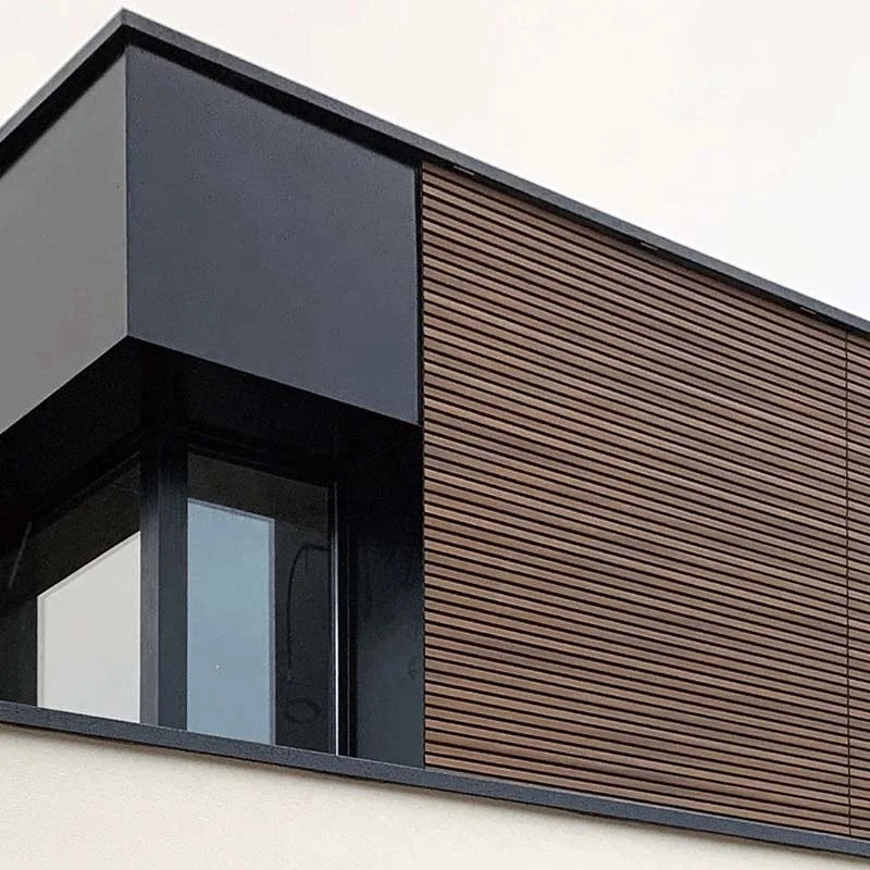 European Style 219x26mm Waterproof Fluted Outdoor Exterior Decorate Wall Panel Wood Plastic Composite WPC Wall Cladding Panel