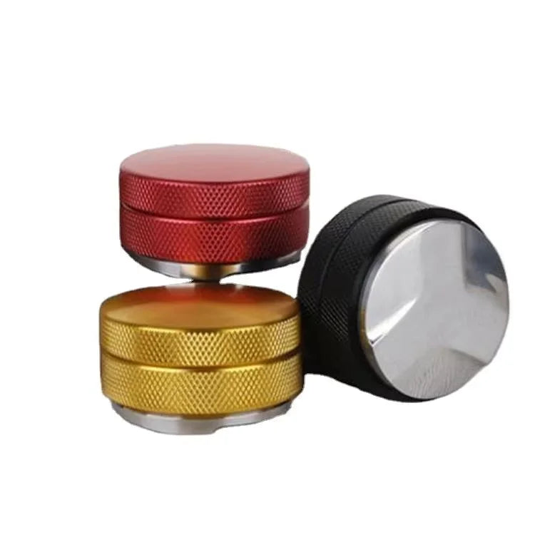 Custom Logo 51/53/58mm Adjustable Depth Macaron Coffee Tamper Stainless Steel Tri /flat Bottom Barista Tools Coffee Distributor