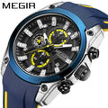 MEGIR 2144 Hot Sale Silicone Sport Men's Wristwatches Luxury Clock Chronograph Gift Luminous Men Watch Relogio Masculino