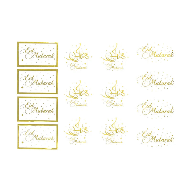 631134 Party Maker EID Mubarak Gift Wrapping Sticker Ramadan Paper Gold Tag Count Advent Calendar Marker Muslim Party Supplies
