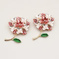 Jachon Fashion  Flower Pin Alloy Pearl Flower Brooch Rhinestone Brooches Pins