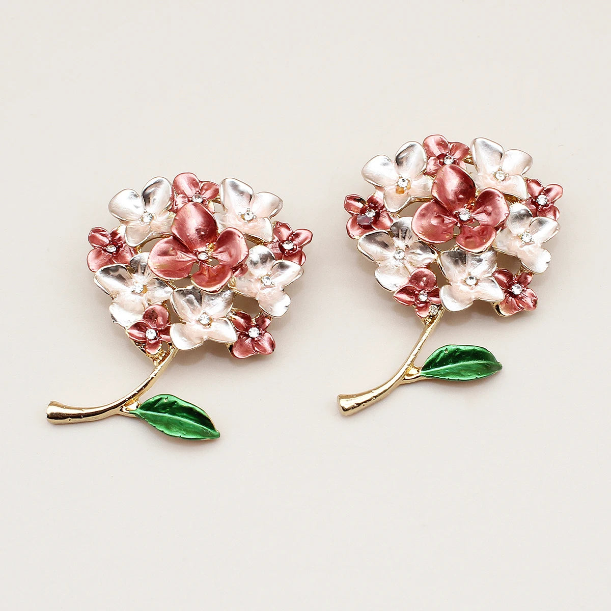 Jachon Fashion  Flower Pin Alloy Pearl Flower Brooch Rhinestone Brooches Pins