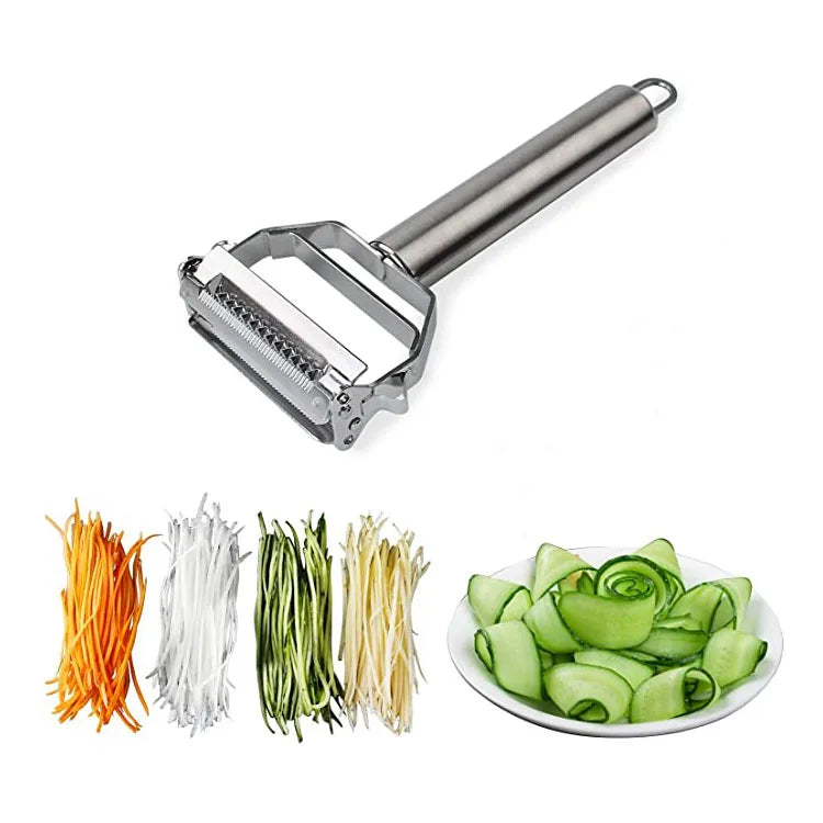 Stainless Steel Carrot Julienne Firm Grip Home Potato Peeler Vegetable Fruit Julienne Peeler