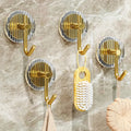 New Light Luxury Household Metal Wall-Mounted Hook Wholesale Creative Multifunction Adhesive Hooks for Bathroom Living Room