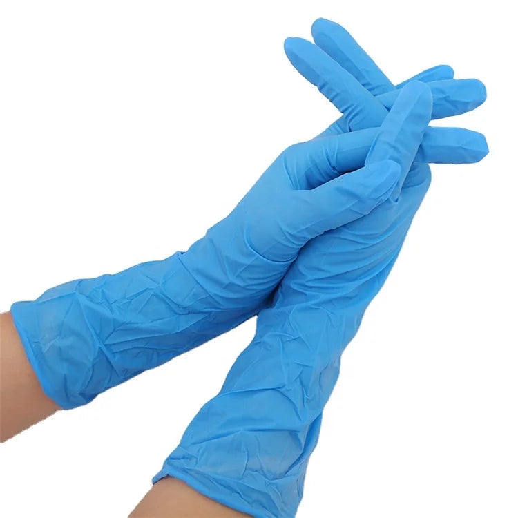 12 Inch 30 cm  12 '' Pure Nitrile Wholesale Spa Lab Cleaning Manicure Barbershop Nail Art Salon Beauty Nitrile Glove Gloves