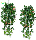 Artificial Hanging Flower With Rose Vine Faux Floral Garland for Wedding Garden Patio Kitchen Dining Living Room Home Decoration