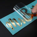 Custom Gold Metal Sticker for Watches and Phone Dials Glossy PET Round Logo Free Sample for Cosmetic Use Candle Decoration