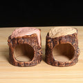 Original Eco-friendly Ceramic Coolable Large Stump Hamster Hideout