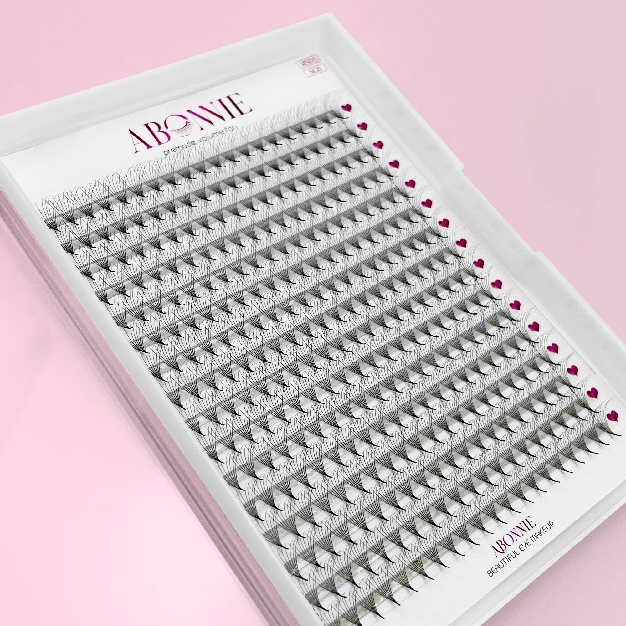 Abonnie Large Tray 320 Fans Pre-made Lashes Pointy Sharp Base Pre Made Fans Eyelash Extensions Heat Bonded Premade Volume Fans