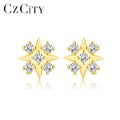 CZCITY Yiwu Women Trendy Modern Woman Minimalist Gold Teacher Stud Simple Popular Silver Earring 925 Sterling